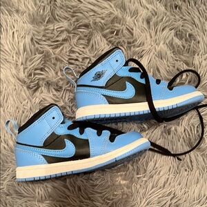 Kids Blue and Black Sneakers